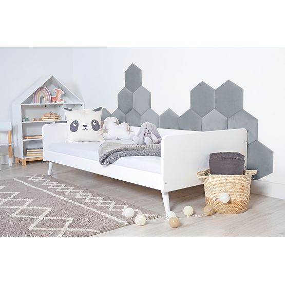 Upholstered panel Hexagon - gray
