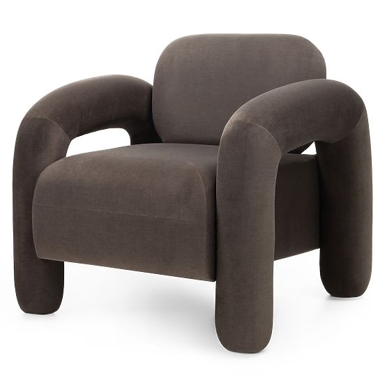 Vico Relaxation Chair, Brown, Velvet