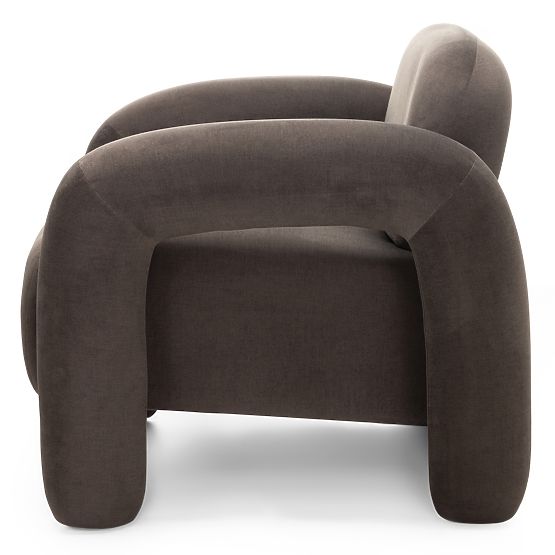 Vico Relaxation Chair, Brown, Velvet