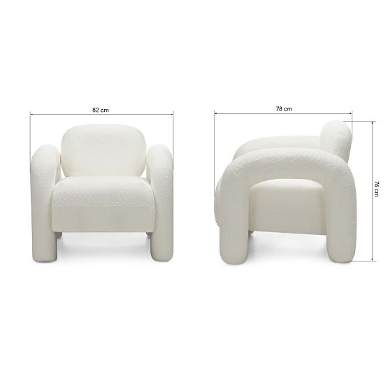 Vico Relaxation Chair, Cream Boucle