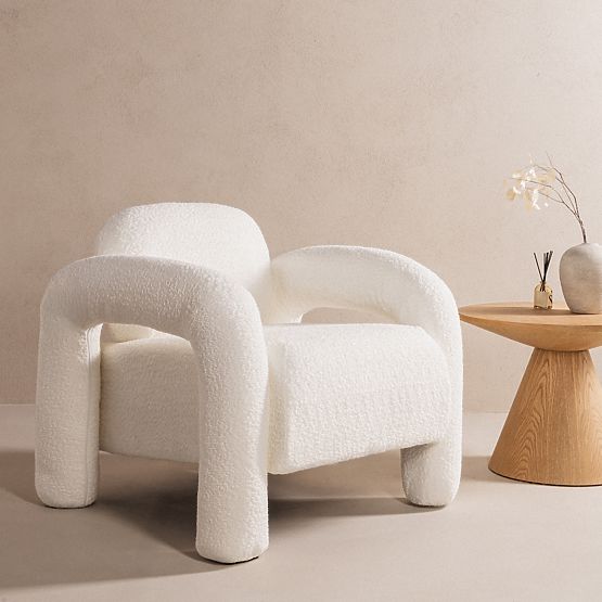 Vico Relaxation Chair, Cream Boucle