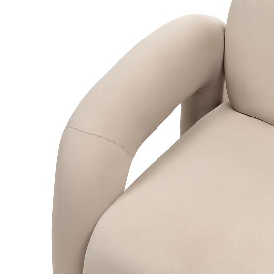 Vico Relaxation Chair, Light Beige, Velvet