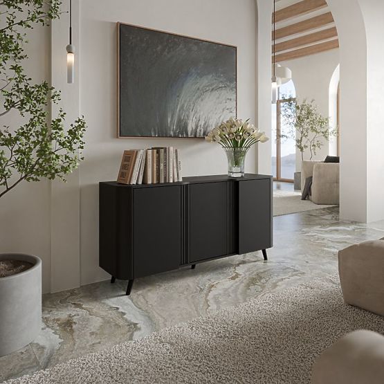 VOLARE Sideboard 150 3D Black Matte/Black Matte