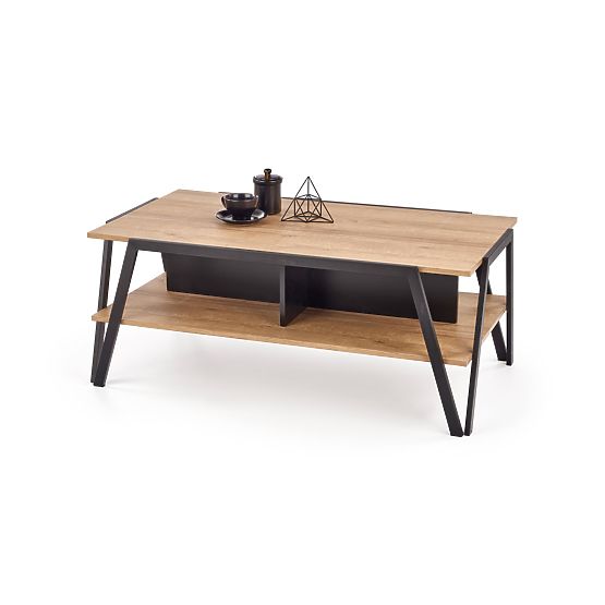 VOLTA Coffee Table Black / Golden Oak (1p=1pc)