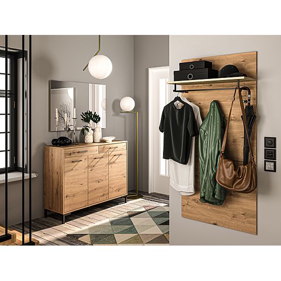 Wall hanger Nevio - artisan oak