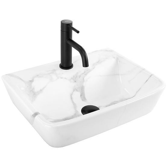 Wall-mounted Basin for Countertop Rea Altea Cloudy