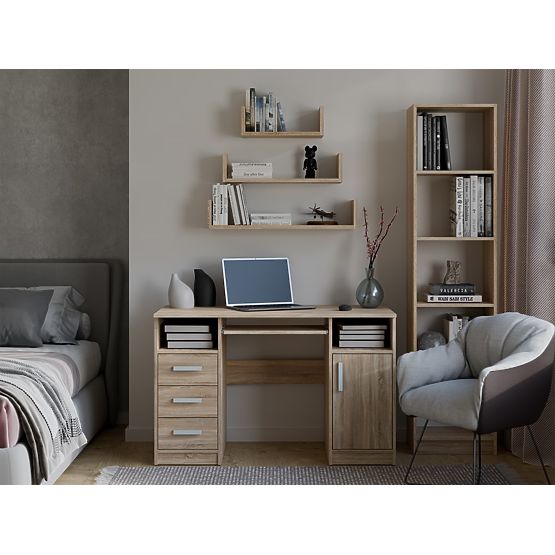 Wall Mounted Shelf MOBI 3P SONOMA OAK