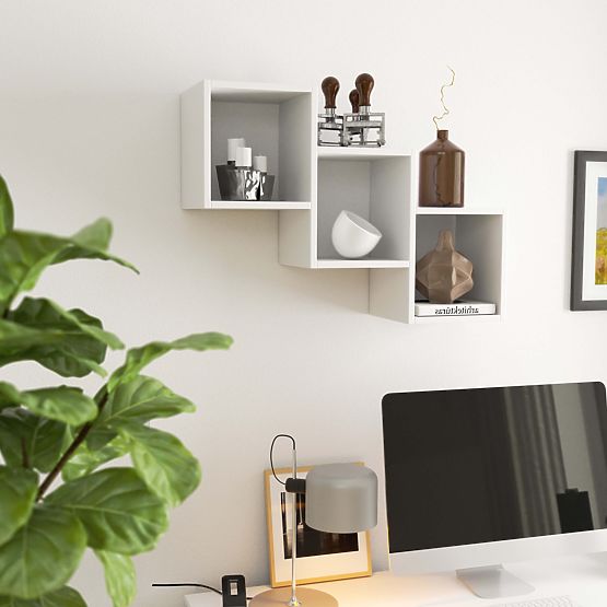 WALL SHELF STAR WHITE