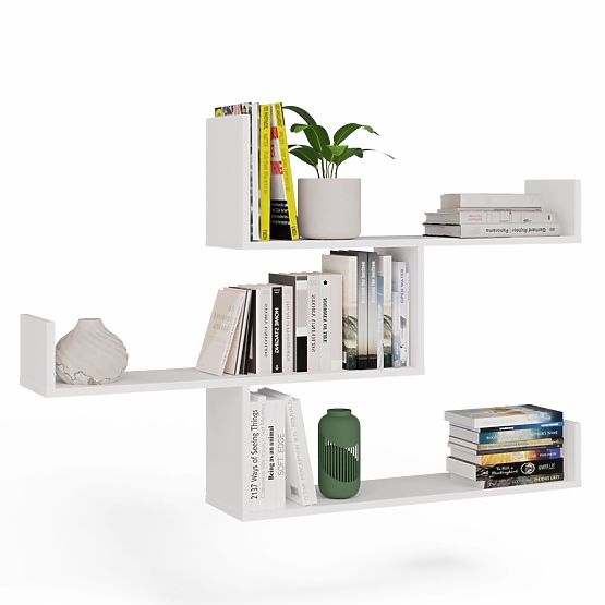 Wall Shelves KOBI for Living Room WHITE