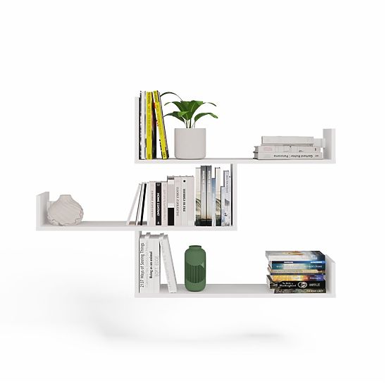 Wall Shelves KOBI for Living Room WHITE