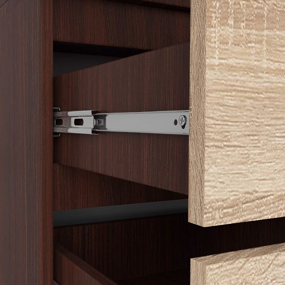 WARDROBE S 90 cm 2 DOORS 2 DRAWERS PK WENGE / SONOMA