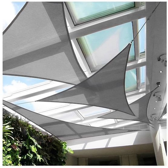 Waterproof Sun Shade Sail Canopy 5x5x5m ModernHome - Grey