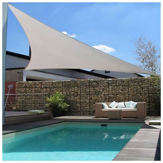 Waterproof Sun Shade Sail Canopy 5x5x5m ModernHome - Grey