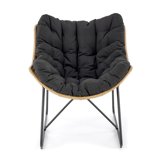 WHISPER armchair - black / natural