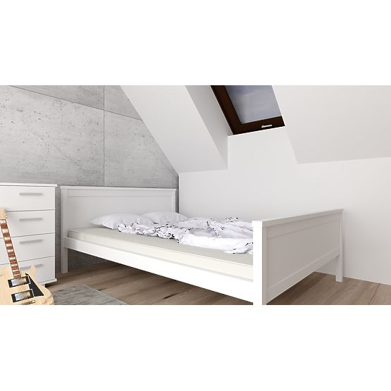 Wooden bed Ikar 200 x 140 cm - white