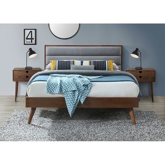 Wooden bed ORLANDO gray - 160x200 cm