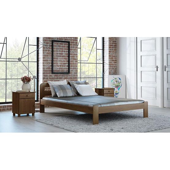 Wooden Bed SARA 140x200 cm - Oak