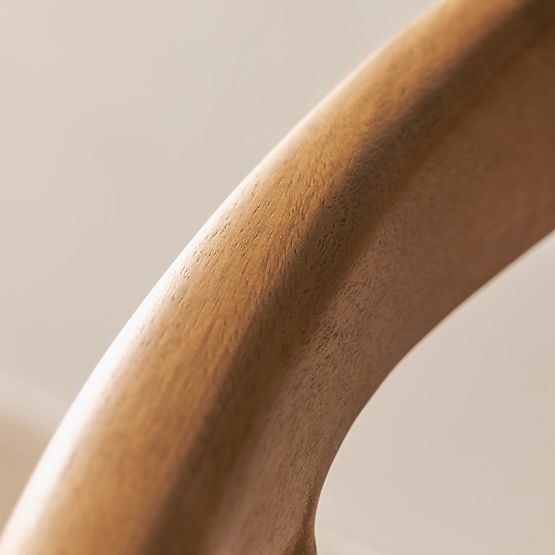 Wooden Chair Ludvika, Rounded, Natural/Ecru