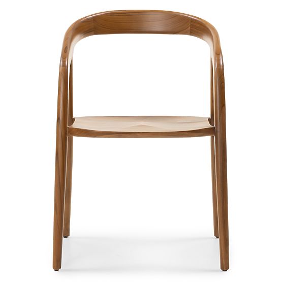 Wooden Chair Sande Rounded, Natural, Teak Wood