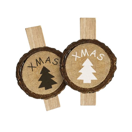 WOODEN PEGS 8 PCS TREES KL-21X11