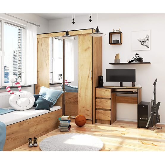 WRITING DESK A-6 CLP CRAFT OAK LEFT-SIDED