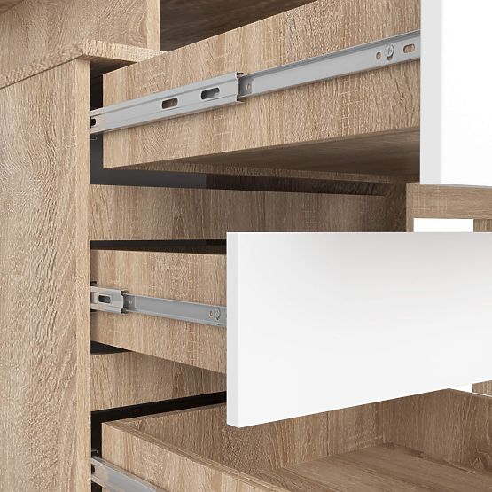 WRITING DESK CLP 135cm PK SONOMA / WHITE