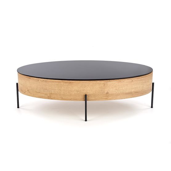 ZENGA table with function black / golden oak (1p=1pc)