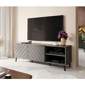 ABETO TV Stand 150 Graphite Matte/Graphite Gloss
