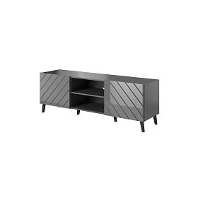 ABETO TV Stand 150 Graphite Matte/Graphite Gloss