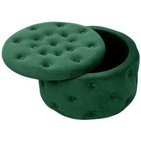ALIA BOTTLE GREEN POUF