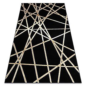 ALLURE 1964 Geometric Rug - Structural, Stylish, Glamour Black/Gold, F.H.Kabis