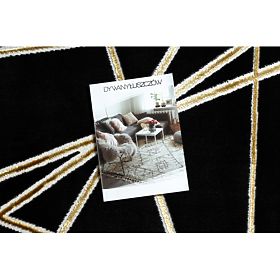 ALLURE 1964 Geometric Rug - Structural, Stylish, Glamour Black/Gold, F.H.Kabis
