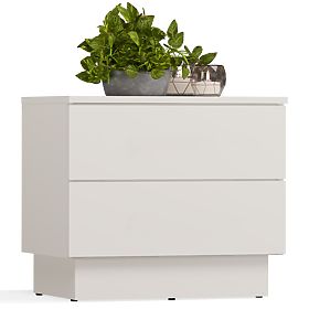AMBER 2S Nightstand with 2 Drawers for Bedroom CASHMERE Beige