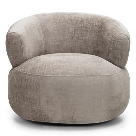 Ambi Swivel Chair Beige, Rounded Shapes