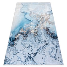 ANDRE Washing Mat Marble 2248 Anti-Slip - Blue