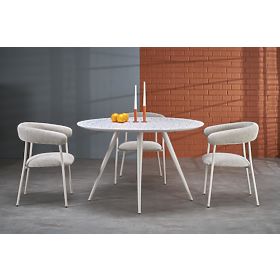 ARAMIS Table, Top - Terrazzo, Legs - White (2p=1pc)