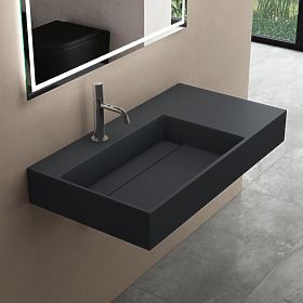 Archi 75 CM Matte Gray Conglomerate Washbasin