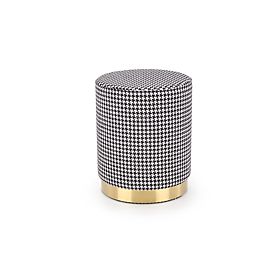 ARUNA pouf black/white/gold (1p=1pc)