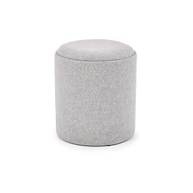 AVIKO Set of 2 Poufs, Light Gray (1p=1pc), Halmar