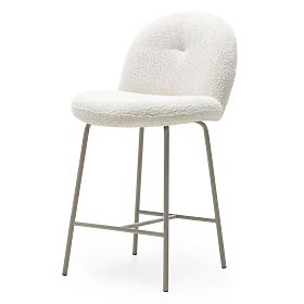 Bar Stool Fiori Light Beige, Rounded Shapes