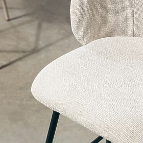 Bar Stool Larisa, Light Beige/Black Legs