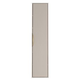 Bathroom Cabinet Column Avila, Grooved, Gold Handle, Cashmere