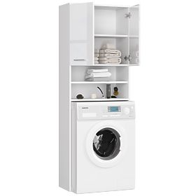 BATHROOM CABINET FIN ABOVE WASHING MACHINE WHITE GLOSS