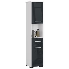 BATHROOM CABINET FIN COLUMN 30 2D 1SZ 1W 140cm PK GRAPHITE GLOSS