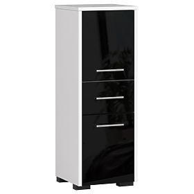 BATHROOM CABINET FIN COLUMN 30 2D 1SZ 85cm BLACK GLOSS