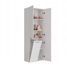 Bathroom Cabinet Nel 1K/DD WHITE GLOSS