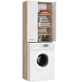 BATHROOM COLUMN FIN 180 WASHING MACHINE FULL 2D - OAK SONOMA / WHITE