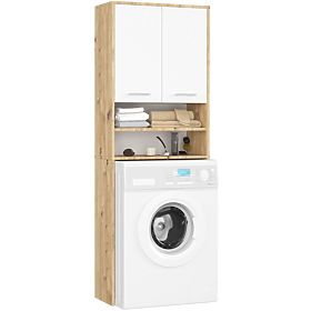 BATHROOM SHELF FIN COLUMN 2D WASHING MACHINE ARTISAN - WHITE