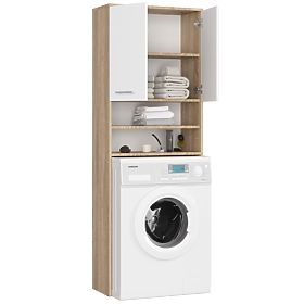 BATHROOM SHELF FIN COLUMN 2D WASHING MACHINE SONOMA - WHITE