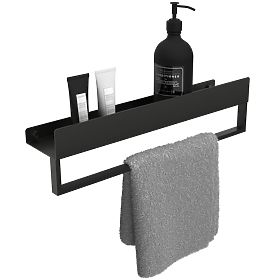Bathroom Shelf for Bathtub SF01 45cm Black Matte